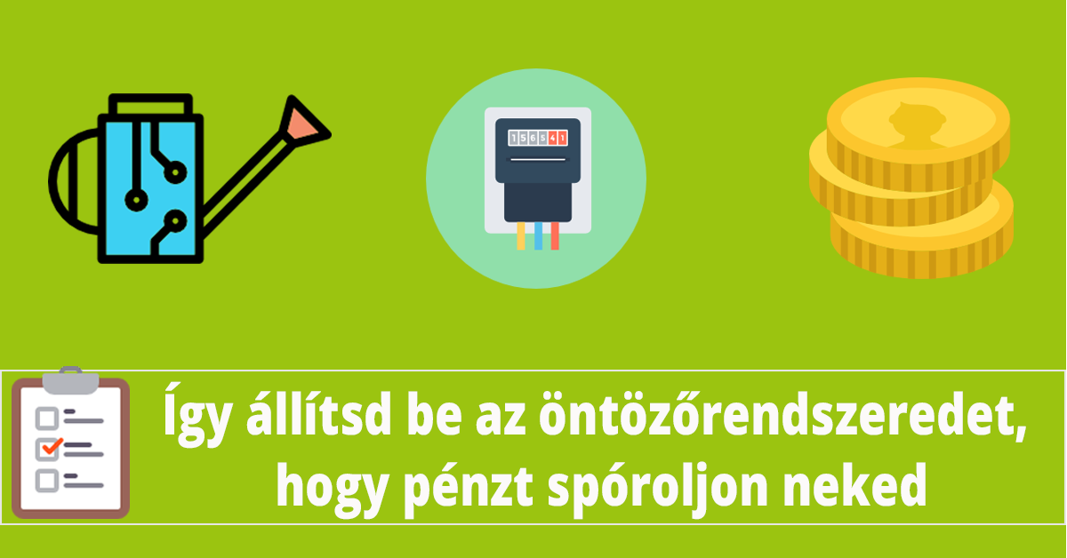 öntözővíz beállítás